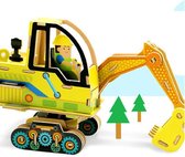 Kit de construction 3D Puzzle Robotime Bulldozer - bois