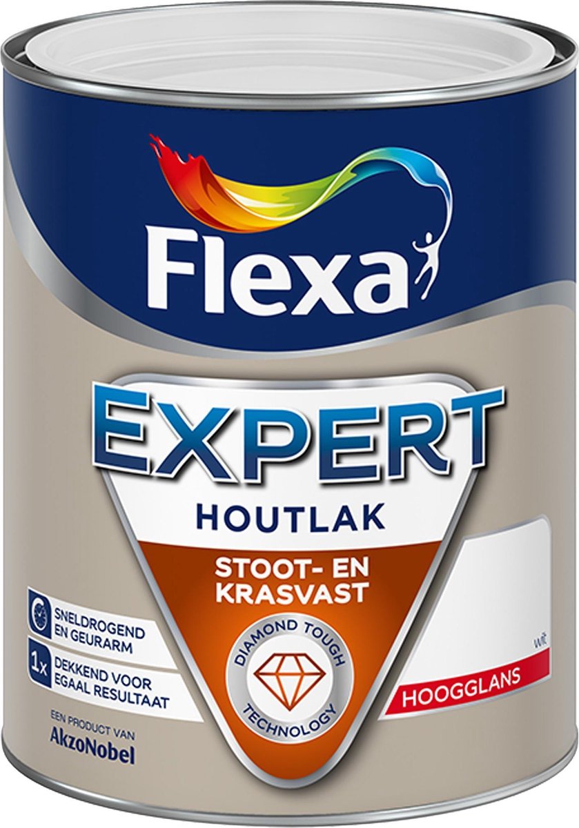 Flexa Expert Lak Hoogglans - Zilvergrijs - 0,75 liter
