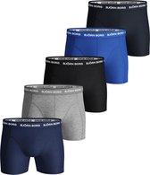 Bjorn Borg Seasonal solids heren boxershorts - 5pack - donker blauw - maat XXL