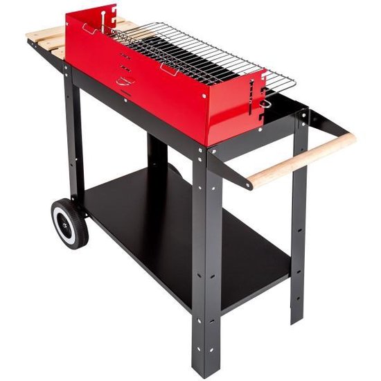 TecTake BBQ grill houtskool barbecue zwart rood 402329 Bestel nu!