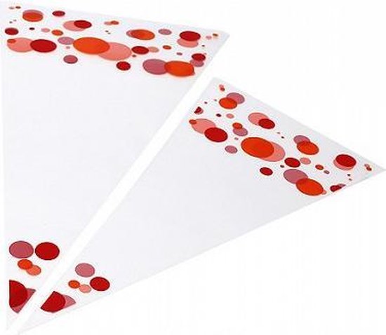 Verkoper natuurlijk zaterdag Puntzak met rode - oranje stip design, zak, snoepzakje 18 x 37 cm 50 stuks  | bol.com