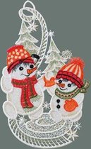 Kerst - Raamdecoratie  - sneeuwpoppen