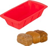 Bol.com Siliconen Brood Bakvorm - Vierkant Cake Vorm - Bakblik Mal - Broodvorm - Keek - Anti Aanbak & 100% BPA Vrij – Rood aanbieding