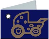 32 naamkaartjes wieg marineblauw