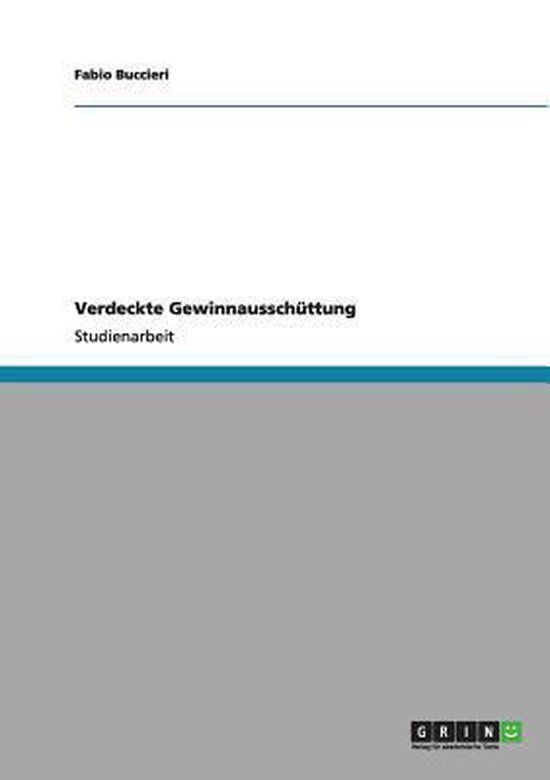 Verdeckte Gewinnausschuttung - cover