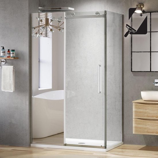 Douchecabine Rechthoek Schuifdeur Premium EasyClean 8 mm Glas