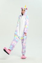 Unicorn onesie voor volwassenen - Maat L - Stars lila