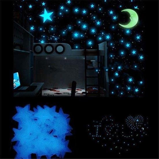 Lichtgevende sterren [452 St.] lichtgevende stippen zelfklevende sticker fluorescerende lichtgevende stickers voor je sterrenhemel, lichtgevende sterren kinderkamer