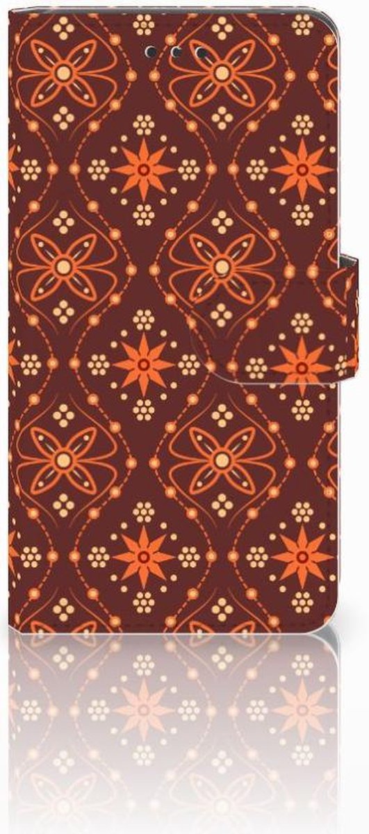 Book Case voor Nokia 7 Telefoon Hoesje Batik Brown