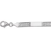 The Jewelry Collection Bracelet Zirconia Poli / mat 5,5 mm 18,5 cm - Argent