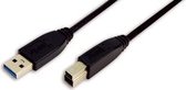 USB Kabel LogiLink A - B St/St 1.00m zw