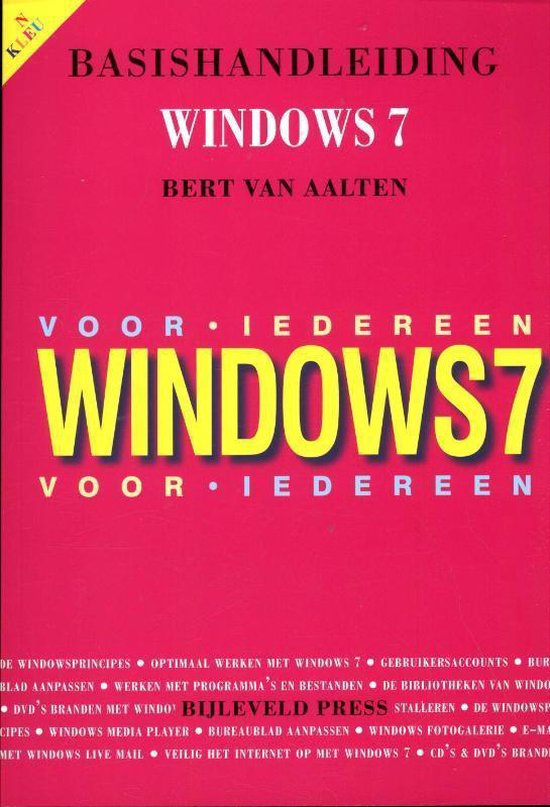 Cover van het boek 'Basishandleiding Windows 7 voor iedereen 2.0' van Bert van Aalten