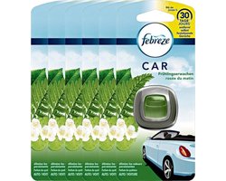 Febreze Car Clip - 6 x 2ml - Ochtenddauw - Voordeelverpakking