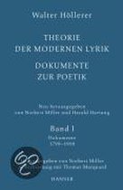 Theorie der modernen Lyrik. Dokumente zur Poetik