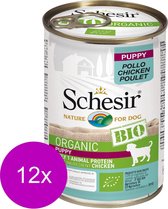 Schesir Puppy Bio Blik Paté - Hondenvoer - 12 x Kip 400 g