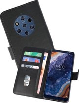 Nokia 9 PureView Hoesje Kaarthouder Book Case Telefoonhoesje Zwart