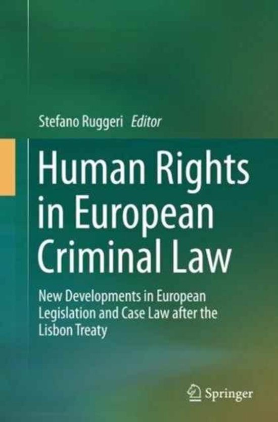 Human Rights in European Criminal Law - cover