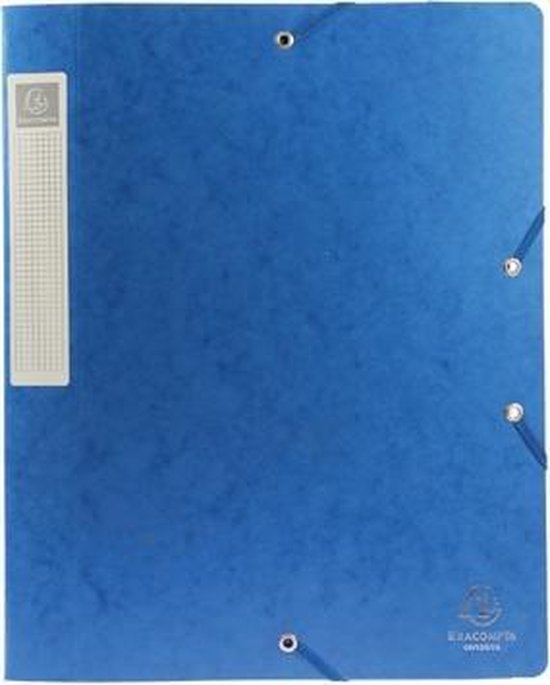 Exacompta Elastobox Cartobox rug van 4 cm blauw kwaliteit 7/10e