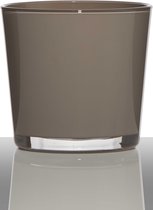 Hakbijl Glass Conner – Glazen bloempot – Bruin – h16 x d17 cm