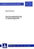 Das Guenstigkeitsprinzip Im Tarifvertragsrecht