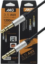 Aux Audio Kabel - Wit anti-knotted fast Transmission super compatibel.3.5 aux professional audio cable-1200mm