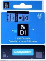Dymo D1 45016 compatible tape 12mm. zwart op blauw PrintVoordeelshop huismerk