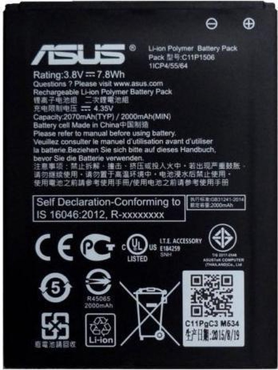 Asus Zenfone Go C11P1506 Originele Batterij / Accu | bol.com
