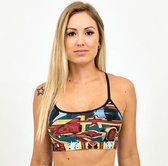 GraffitiBeasts dames sport bh top Leopard maat S, het unieke graffiti ontwerp is van Pariz One . Sporttop tanktop met spaghettibandjes.