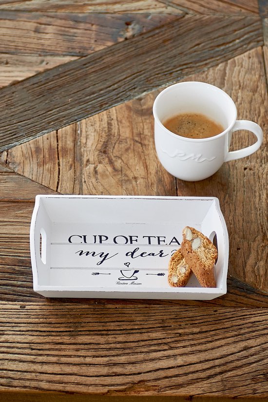 Riviera Maison St. Tropez Cup of Tea - Dienblad - Wit - Hout | bol.com