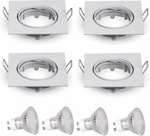 LED inbouwspot - GU10 | Wit (set van 4 stuks)