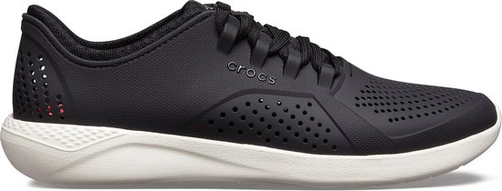 Crocs LiteRide Pacer Sneakers - Maat 45 - Mannen - zwart/wit | bol.com