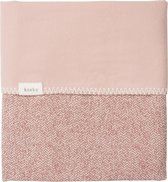 Koeka Vigo Deken Ledikant - 100x150cm - flanel - oud roze - roze