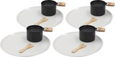 Cookut Lumi Raclette - Voor Kaas - Set voor 4 Personen - Zwart