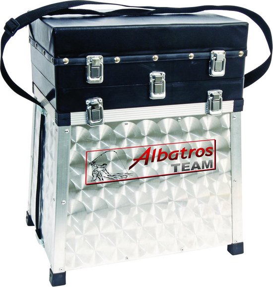 Foto: Albatros zitmand alu 2 ladig abs 37x26x40 cm aluminium zwart allround