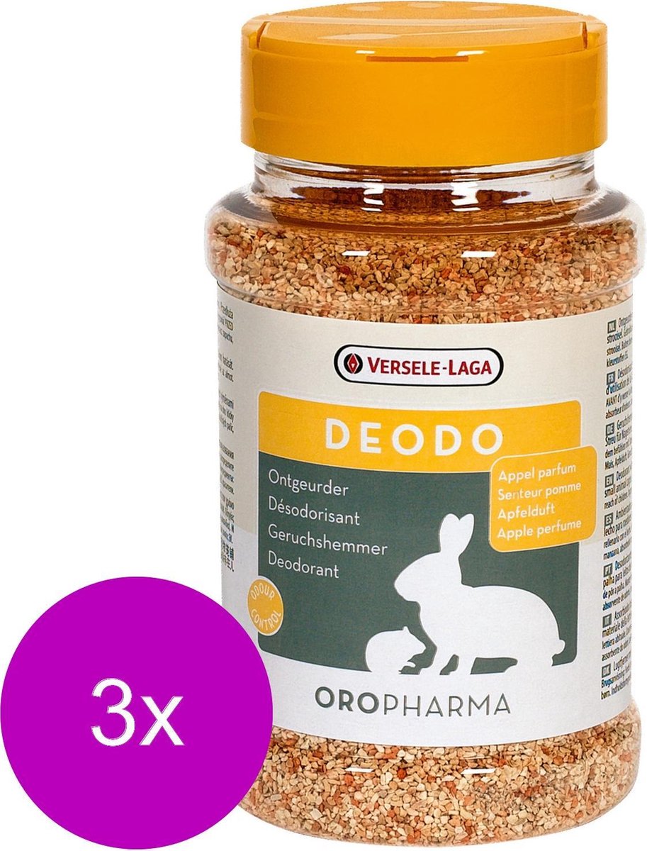 Versele-Laga Oropharma Deodo Knaagdier Apple - Geurverwijderaar - 3 x 230 g Appelgeur