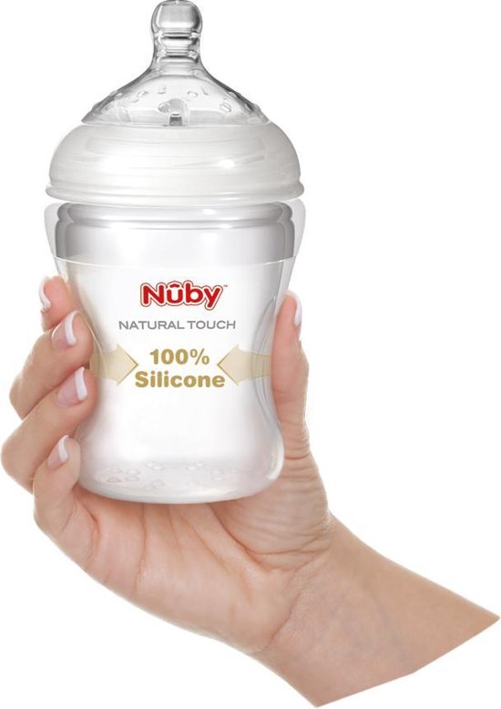 dikte onderwijzen moeilijk Nûby NT Siliconen Natural Nurser fles 150 / 210 ml / 300 ml | bol.com