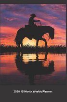 Plan On It 2020 Weekly Calendar Planner - Cowboy On Horse The Long Ride Home