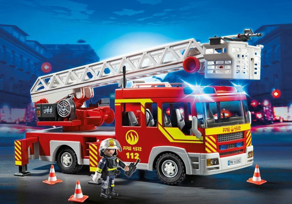 PLAYMOBIL Brandweer Ladderwagen met licht en sirene - 5362 | bol.com