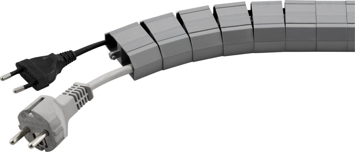 ALFACO FA-3000B (LFR01), Kabelmanagement verstelbaar, Kabelgoot, hard kunststof , 50 delen, 1,25 m, grijs