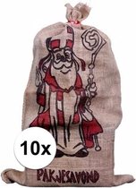 Jute zak voor Sinterklaas - 60 x 102 cm - Sinterklaas cadeauzak / strooizak