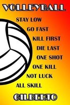 Volleyball Stay Low Go Fast Kill First Die Last One Shot One Kill Not Luck All Skill Gilberto