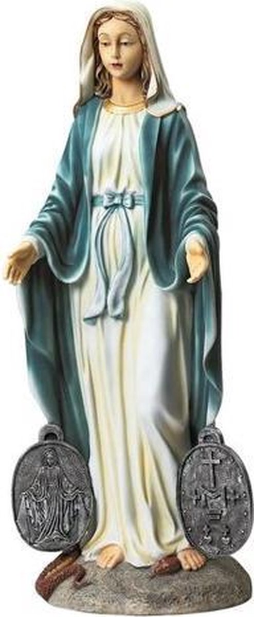Beeld Maria Wonderdadige met medaillons