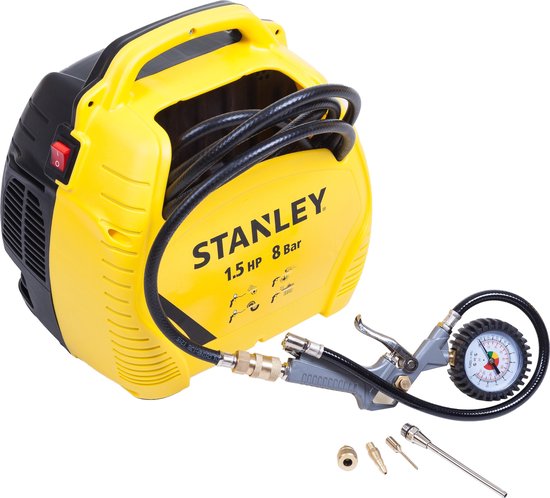 Stanley - compresseur sans huile 1,1kw 6l 8 bar 1,5cv - air kit  STA8016738753899 - Conforama