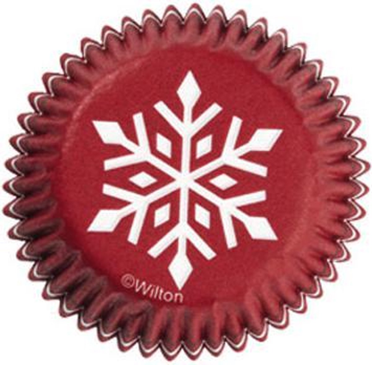 Papieren mini cupcake vormpjes sneeuwvlok, set van 100 - Wilton