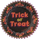 Papieren mini cupcake vormpjes "trick or treat", set van 100 - Wilton