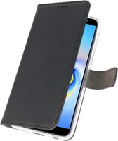 Booktype Telefoonhoesjes - Bookcase Hoesje - Wallet Case -  Geschikt voor Samsung Galaxy J6 Plus - Zwart