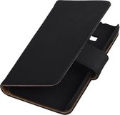 Zwart Effen booktype cover hoesje voor Samsung Z1 Z130