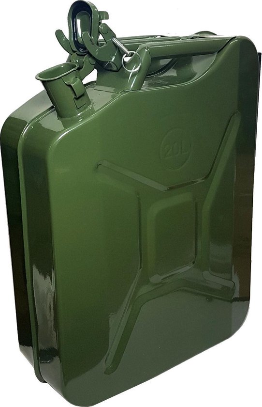 Uitgaan Charmant bezig QuniQ® Metalen Jerrycan 20 Liter metaal geschikt voor benzine, diesel,  brandstof | bol.com