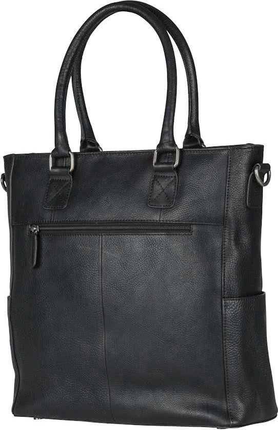 lied Brengen meteoor BURKELY Avery Leren Shopper-13 inch- Zwart | bol.com