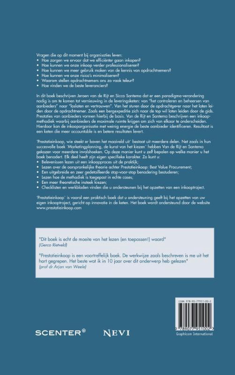 Prestatieinkoop - back cover